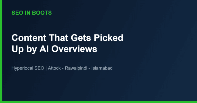 content AI Overviews writing checklist