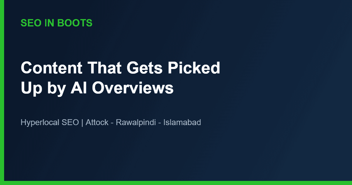 content AI Overviews writing checklist