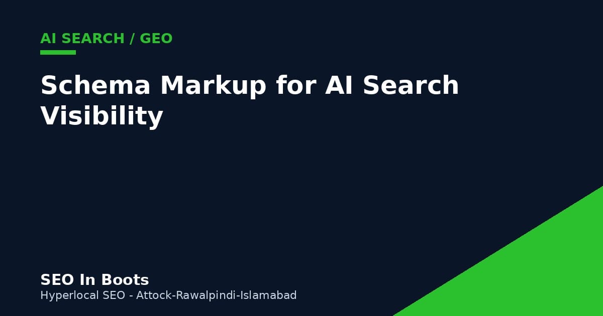 Schema markup AI search visibility guide